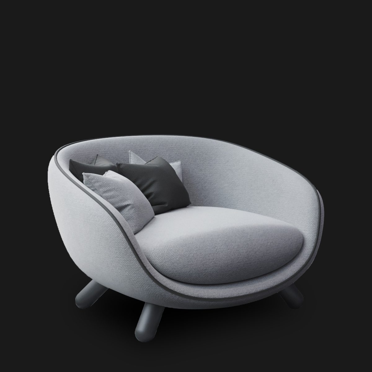 tuffy-spacerunner-black-1600x1600 Space Runner Tuffy Koltuk - Görsel 1