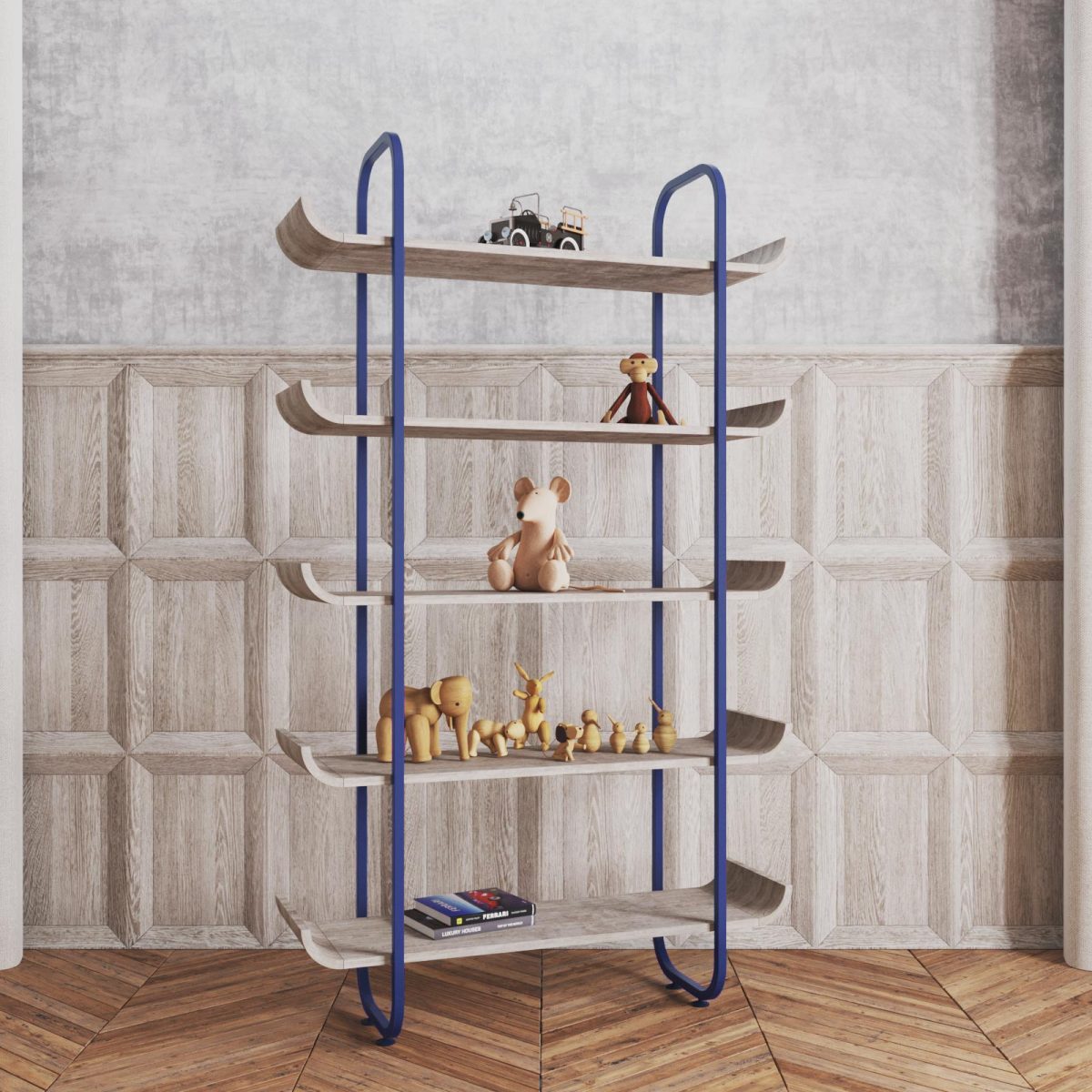 01B3-Wayne-Round-Bookcase-02 Wayne Round Shelves - Image 3