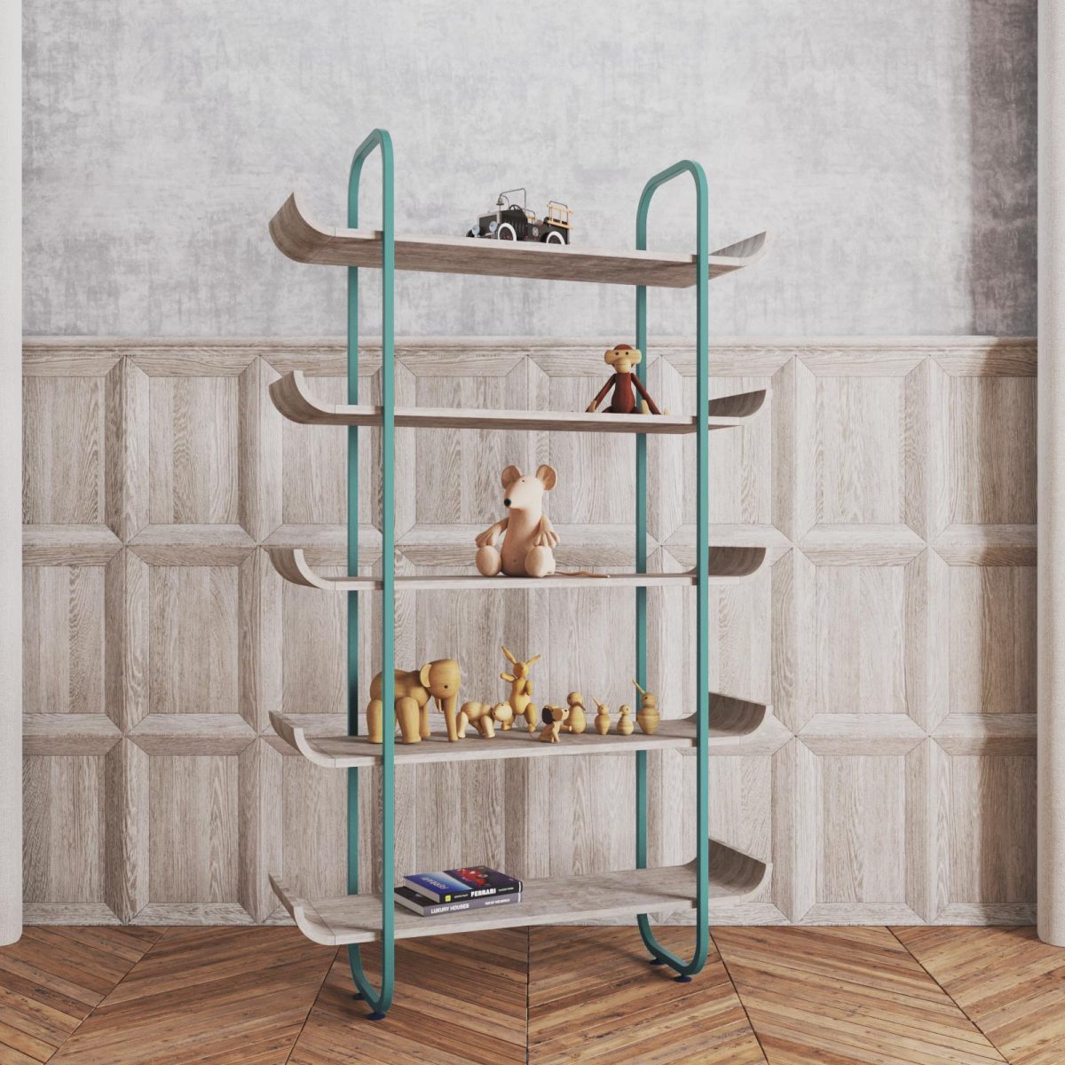 01Z2-Sole-Round-Bookcase-02 Sole Round Shelves - Image 3