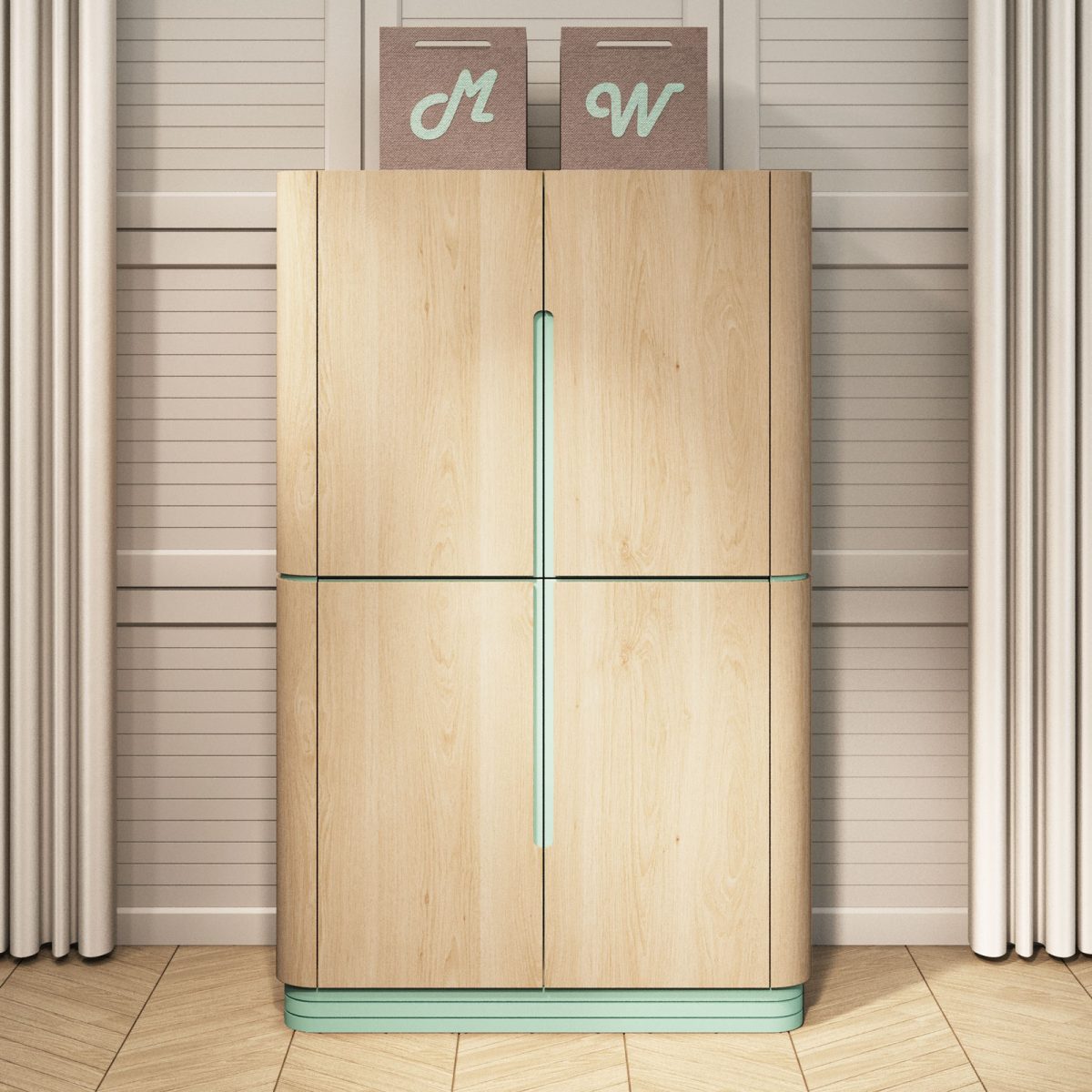 01Z3-Sole-Round-Gardırop-01 Sole Round Wardrobe - Image 2
