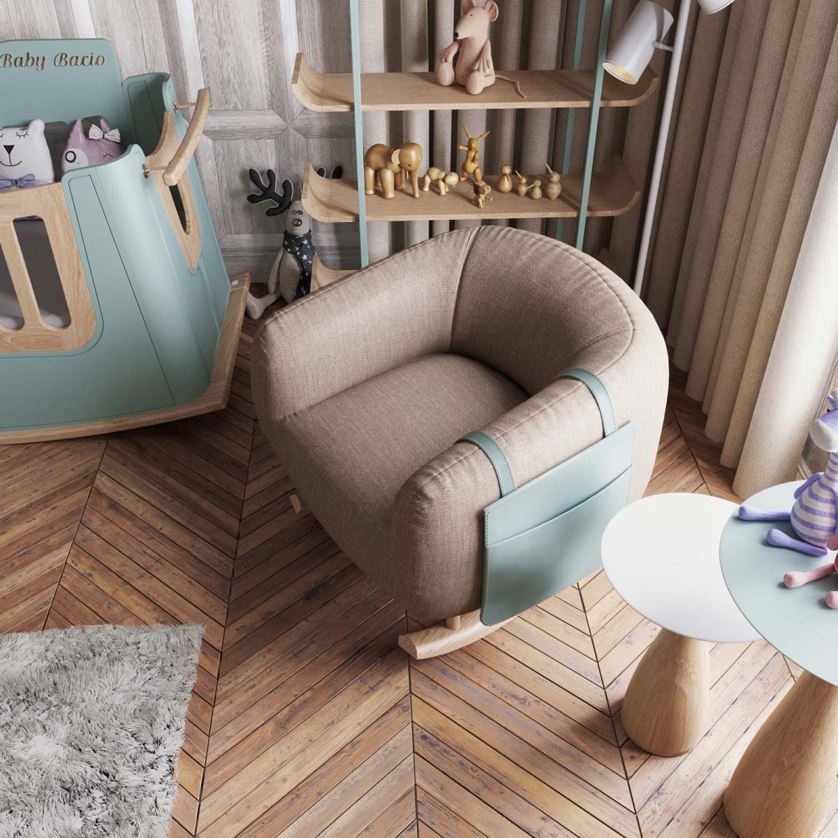 Sole Tofu Rocking Chair - Image 8