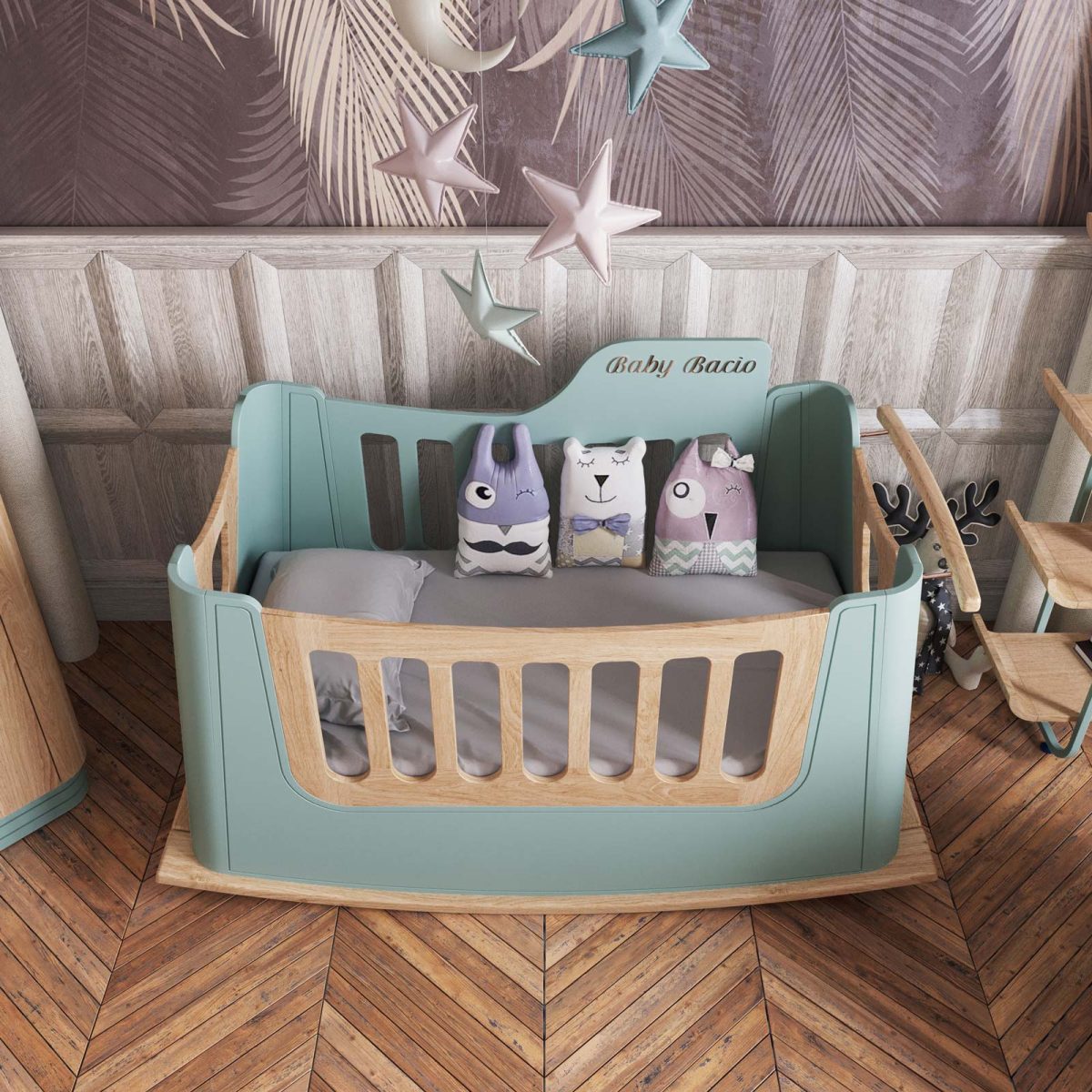 Sole-Bebek-Anne-Odasi-Takımı-13 Sole Round Rocking Crib - Image 5